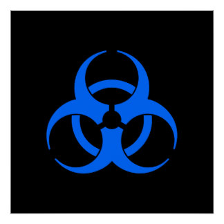 Blue Biohazard Symbol Gifts - T-Shirts, Art, Posters & Other Gift ...