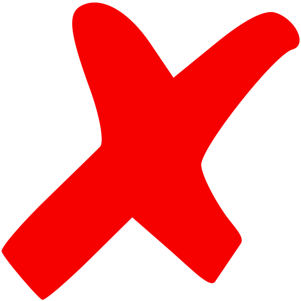 Red X Symbol - ClipArt Best