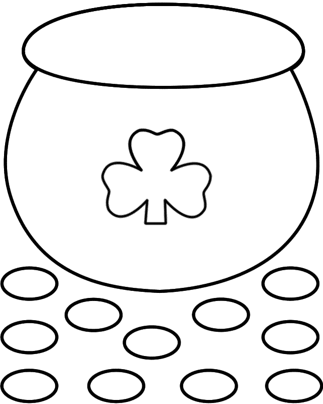 Pot Of Gold Coloring Pages - AZ Coloring Pages