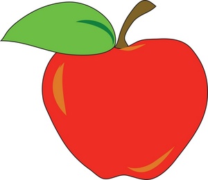 Apple Clipart Image - clip art illustration of a red apple with a ...