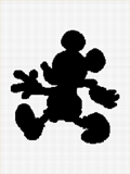 Mickey mouse head silhouette