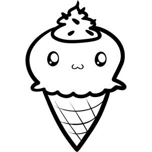 Drawing Food Tutorials - How to Draw an Ice Cream, Ice Cream