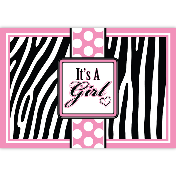 Zebra Girl Baby Shower Placemats (4), FREE shipping offer, 50% off ...