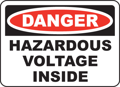 Danger Hazardous Voltage Inside Sign by SafetySign.com - E3283
