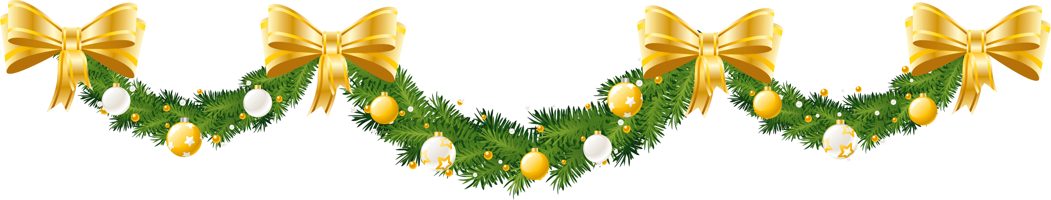 Transparent Large Christmas Pine Garland PNG Picture