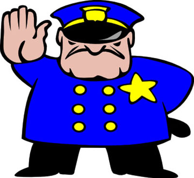 POLICE CARTOON – HOLDING UP ONE HAND | East Hampton Today