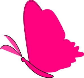 Neon Pink Butterfly clip art - vector clip art online, royalty ...