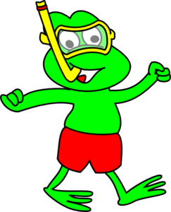 Frog Wearing Swimming Suit clip art - vector clip art online ...