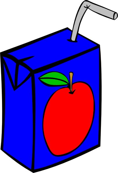Apple Juice Box clip art Free Vector