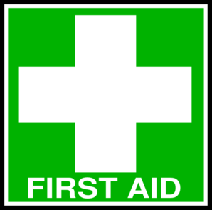 White First Aid Cross With Text clip art - vector clip art online ...