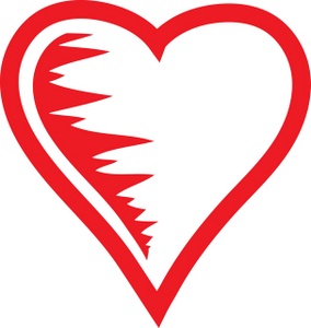 Heart Clipart Image - Simple red heart outline in a modern design