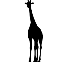 LIFE-SIZE AFRICAN ANIMAL WALL SILHOUETTE DECALS: Elephant, Giraffe ...