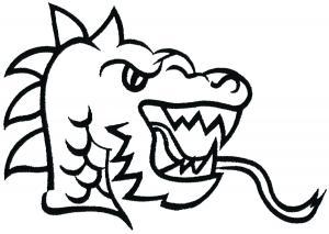 Embroidery.com: Dragon Head Outline Large: Embroidery Designs ...