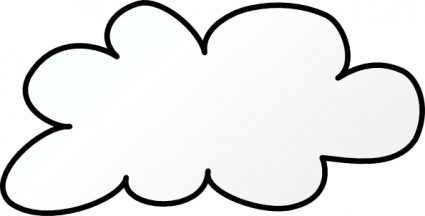 Cloud Outline clip art Free vector in Open office drawing svg ...