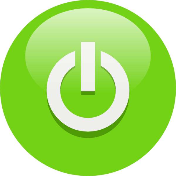 Green Power Button clip art - vector clip art online, royalty free ...