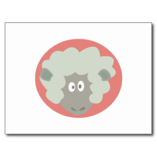 Sheep Face Postcards & Postcard Template Designs