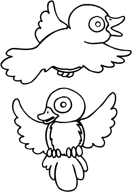 Flying Bird Coloring Pages - ClipArt Best