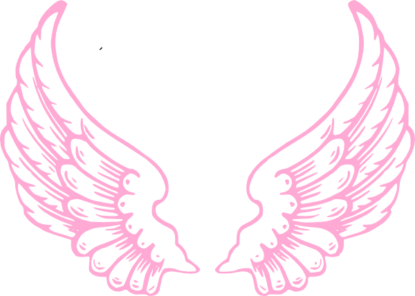 Pink Angel Wings clip art - vector clip art online, royalty free ...