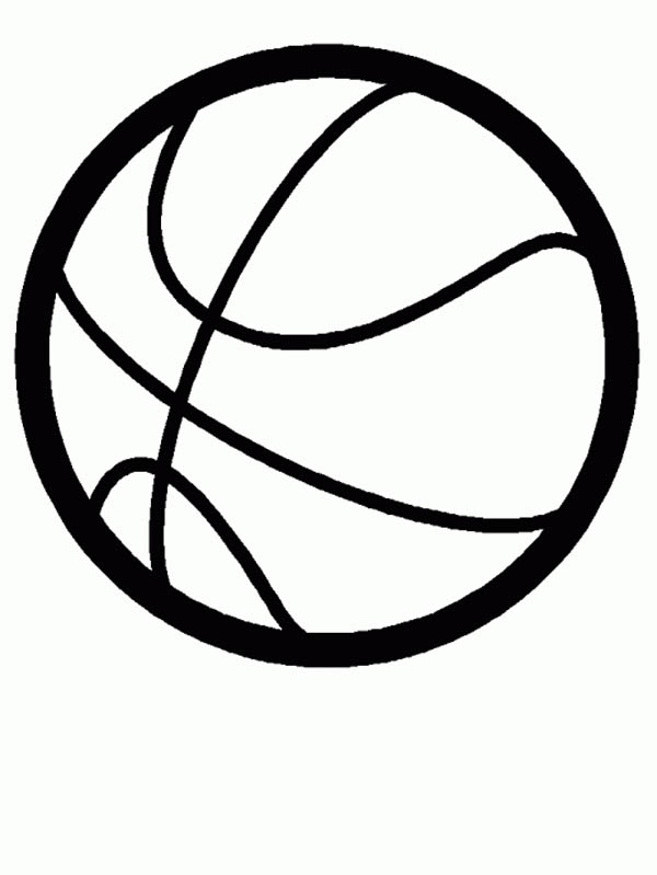A Perfect Shape of Basketball Ball Coloring Page - Free ...
