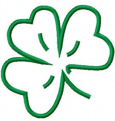 Shamrock Outline Embroidery Machine Design 10356 by ZoeysDesigns