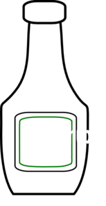 Ketchup Bottle Outline Clip Art - vector clip art ...
