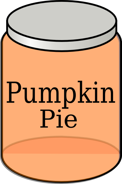 Pumpkin Pie Jar clip art - vector clip art online, royalty free ...