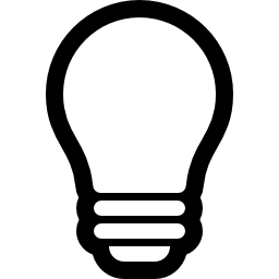 Light bulb outline vector icon | Free Tools and utensils icons