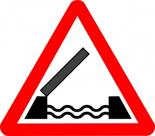 Road Signs Drawbridge clip art | Download free Vector