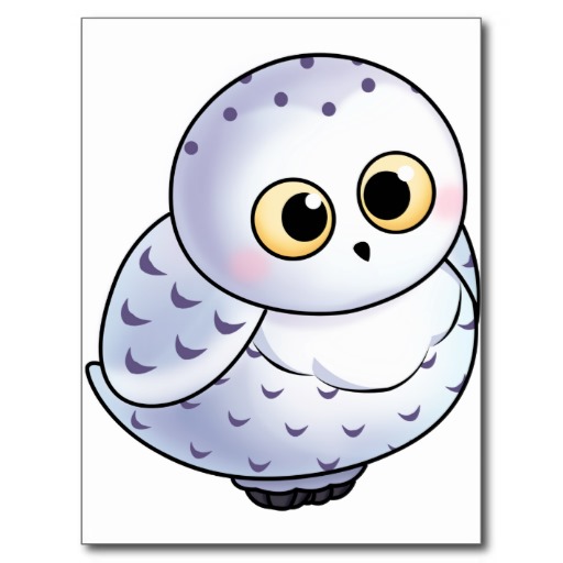 snowy) owl postcard from Zazzle.