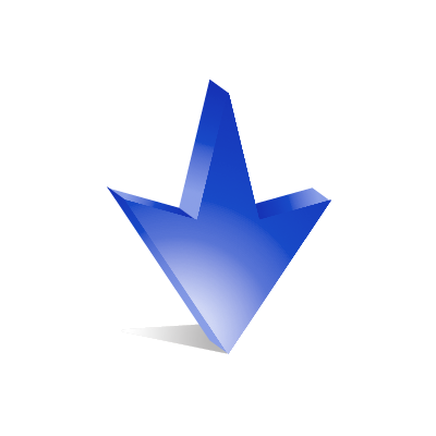 arrow_down_14, blue, arrow, down, download, icon, 256x256 ...
