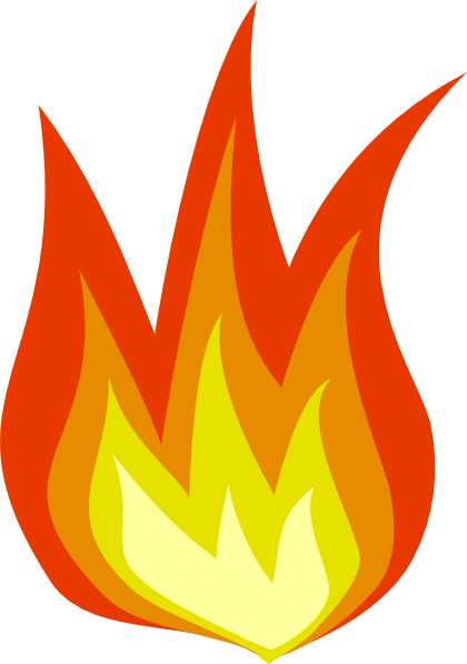 Fire Icon clip art Free Vector