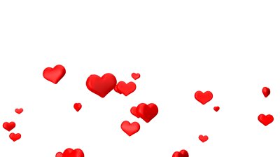 Sweet Red Hearts Flying On White Background (FULL HD) Stock ...