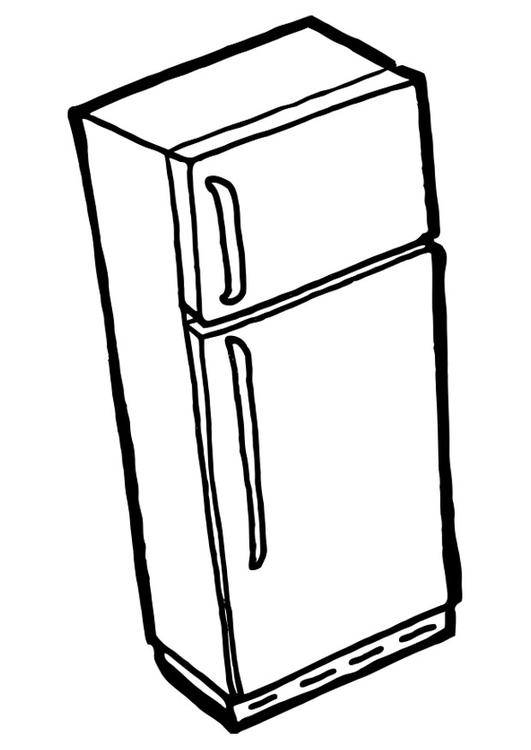 Coloring page fridge with freezer - img 22524.