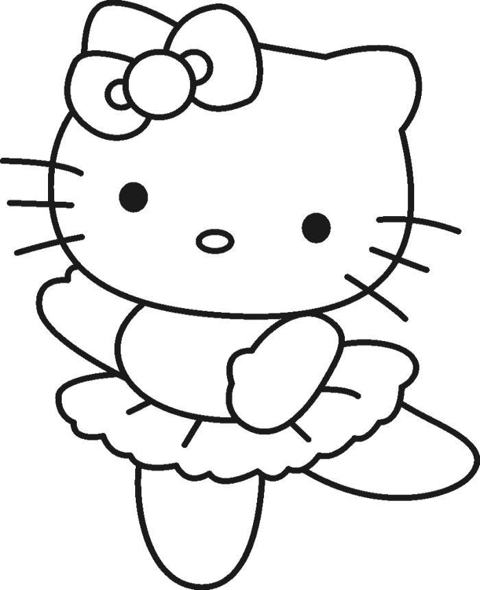 Line Drawing Kitty : Line drawing of hello kitty clipart best
