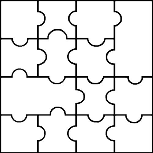 Jigsaw Puzzle Template – 12 Pieces – Tim's Printables  Puzzle piece  template, Jigsaw puzzles, Blank puzzle pieces