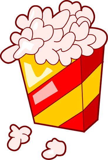 Popcorn Clip Art Black And White - Free Clipart Images