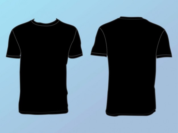 Black T Shirt Template Front And Back Psd Images & Pictures - Becuo