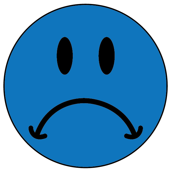 Sad smiley face clip art