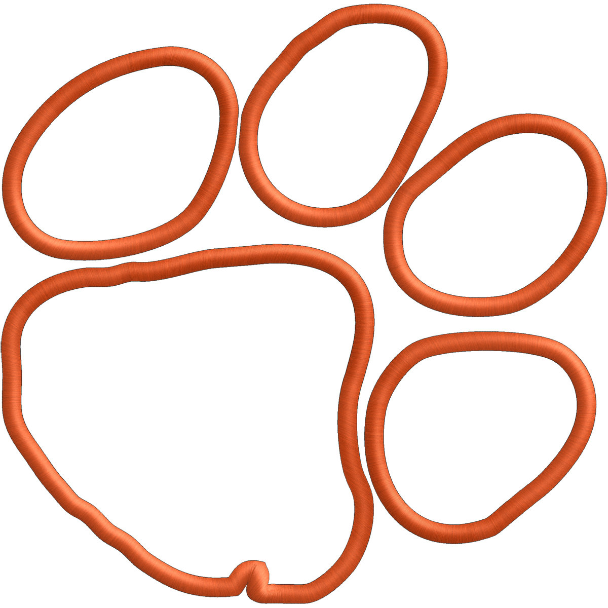 Clemson Paw Stencil