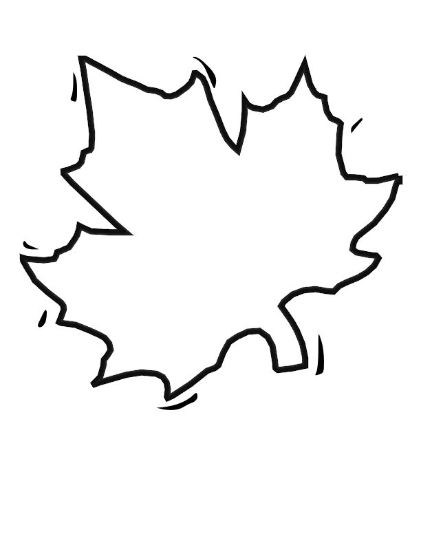 Large Leaf Template - AZ Coloring Pages