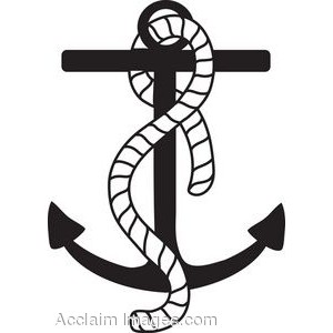 Clip Art Of An Anchor With A Rope Attached To It - Polyvore