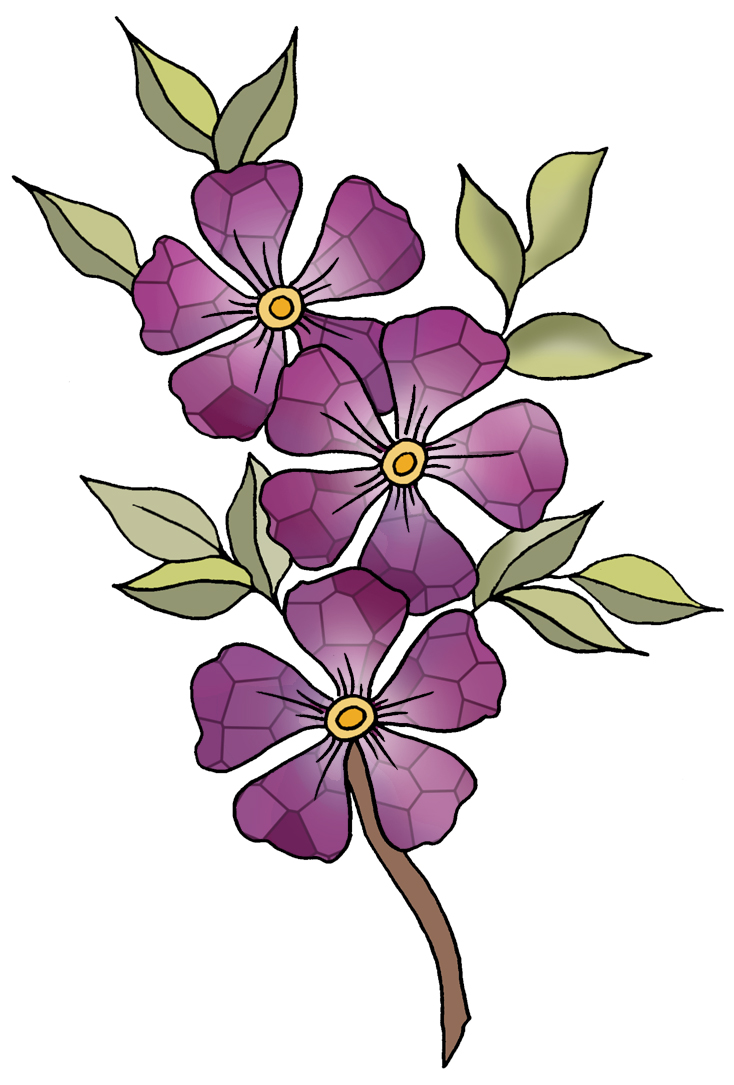 Violet flower clip art