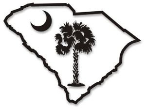 PALM TREE MOON (st3) DECAL STICKER - SOUTH CAROLINA - Choose your ...