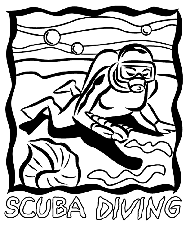 Scuba Diving Coloring Page | crayola.com