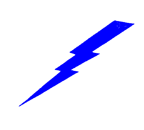 Blue Lightning Bolt Clipart
