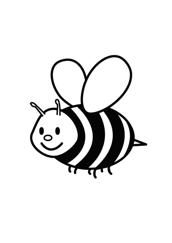Flying Bumble Bee Coloring Pages | Best Place to Color