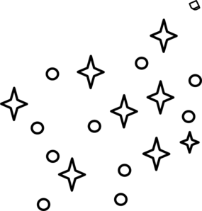 Free black and white star clipart