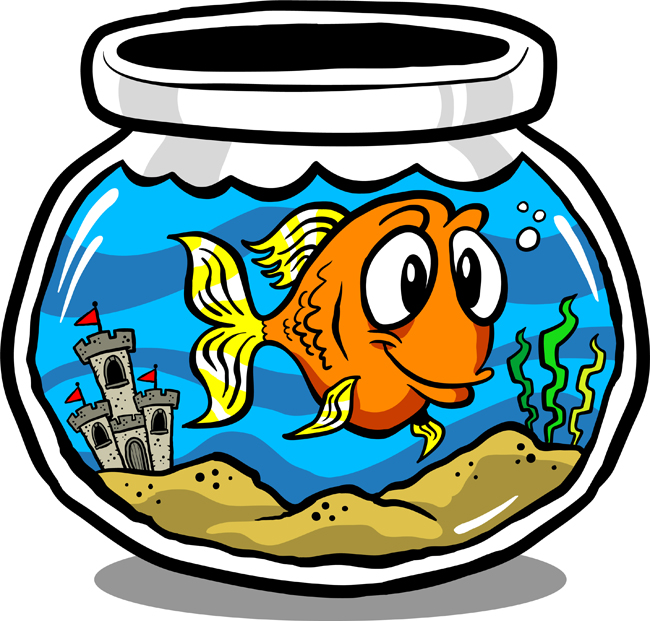 Fish in tank clipart
