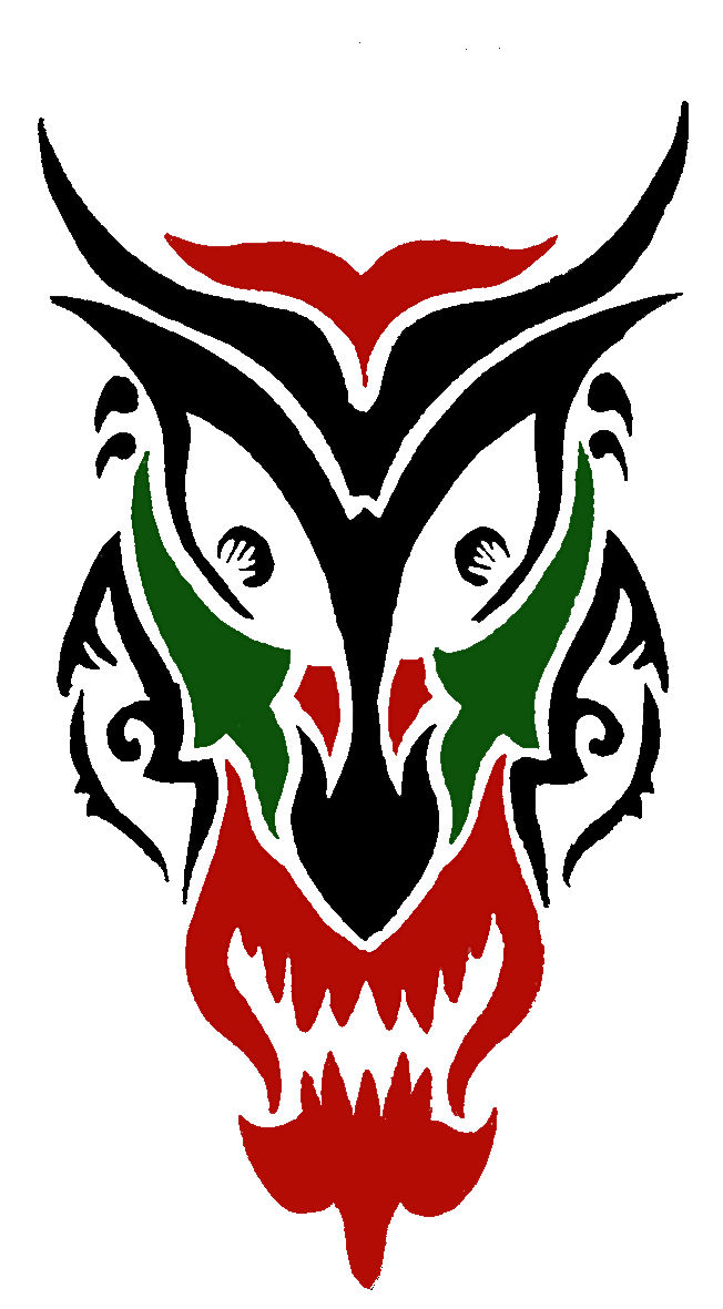 tribal dragon face by krautbuster on DeviantArt