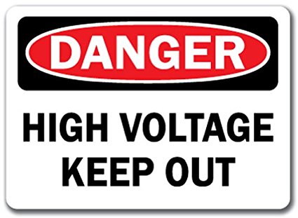 Danger Sign - High Voltage - 10" x 14" OSHA Safety Sign ...